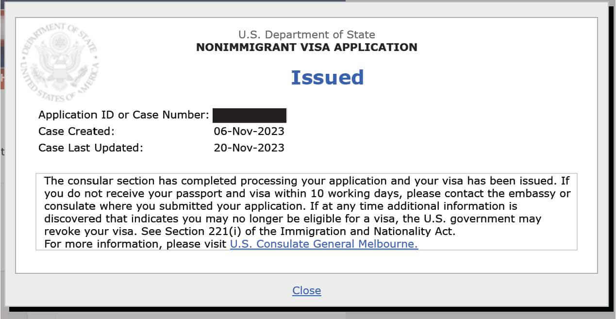 E-2 Visa application approved for an Australian citizen